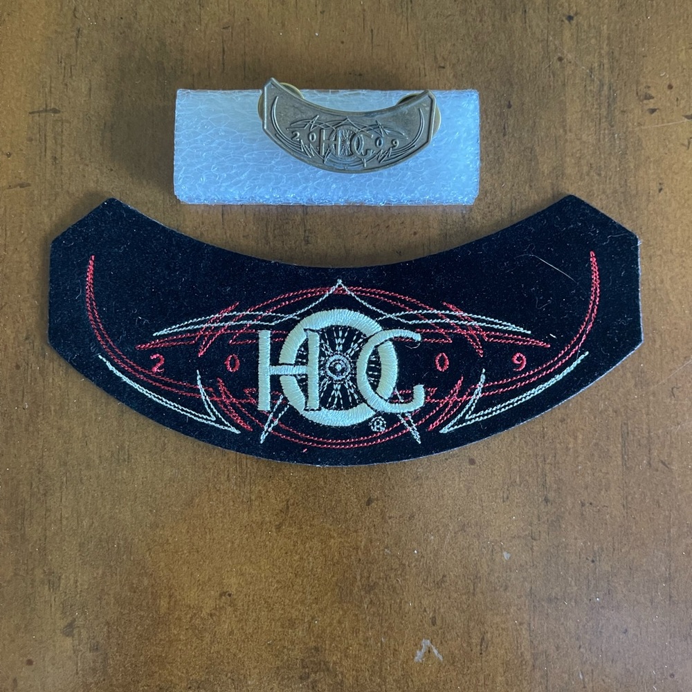 Harley-Davidson Black and Red Embroidered Patch